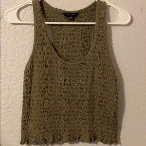 Army green tank top